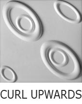 3D Reliefplatte - Wanddekor CURL UPWARDS 3D Reliefplatte - Wanddekor CURL UPWARDS